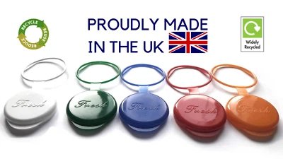 BRANDED Milk Bottle Tops 5 Pack Reusable Plastic Lids For UK Glass Milk Bottles 1 Pint