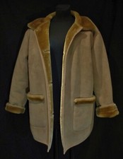 WASCHBAR Pelzmantel EXTRA LEICHT Lammfell Leder Imitat Teddy Plüsch Pelzjacke 