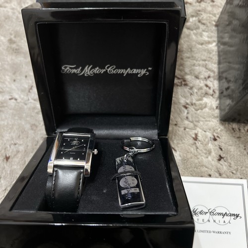 Ford Motor Company 100 Jahre JUBILÄUM seltene ARMBANDUHR Centennial schwarz Quarz - Bild 6 von 11