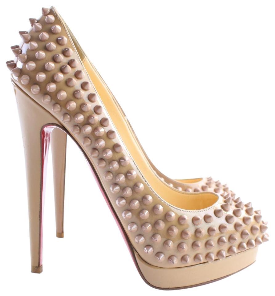 稀少　Christian Louboutin スパイク ハイヒール Christian Louboutin Lady Peep Toe Spike With Bow Heels Pumps