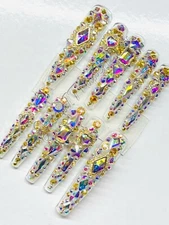 QUEEN JEWELS - XXXL Ballerina Handmade Custom Press on Nails