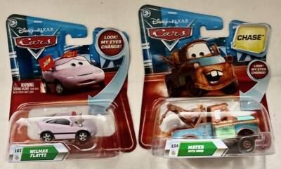 DISNEY CARS MATER with HOOD & WILMAT FLATTZ - LOOK MY EYES CHANGE - BRAND NEW 