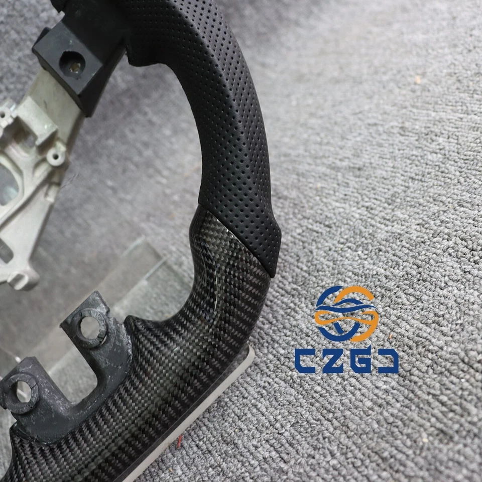 Volante de fibra de carbono real apto para Ram 1500 2012-2018 stock en EE. UU. Foto 2 de 4