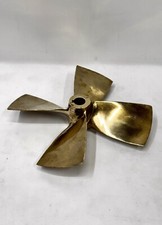 Vintage Brass Ship Propeller Fan | 4-Blade Nautical Decor | Marine Collectible