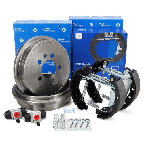 DELPHI Bremstrommeln Ø 200mm + Backen + Zylinder für VW POLO IBIZA FABIA hinten