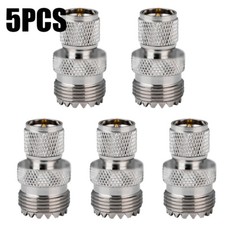 5 PCS Mini UHF Male to UHF SO-239 Female straight RF Connector adapter USA Stock