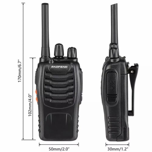2/4x Baofeng BF-88E PMR446MHz 16-kanałowy radio walkie talk + zestaw słuchawkowy słuchawki - Zdjęcie 16 z 18