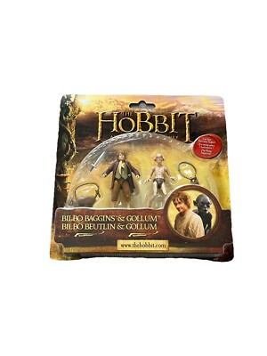 The Hobbit An Unexpected Journey Bilbo Baggins & Gollum 2 Pack New Sealed 3.75 