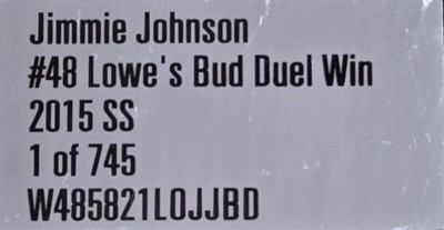 JIMMIE JOHNSON 2014 #48 LOWE'S BUD DUEL RACED WIN ARC