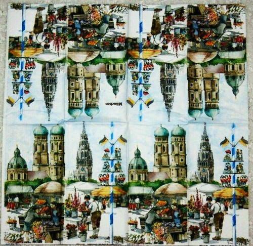 Decoupage napkins Set of 10 Vintage Paris Eiffel Tower City Bike Craft Art - Picture 4 of 7