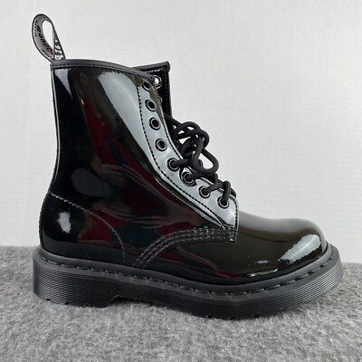 Martens 1460 Black Mono Patent Lamper Leather Combat Boots