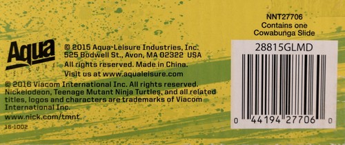 TMNT Ninja Turtles Cowabunga Slip & Slide by Nickelodeon RARE Aqua Leisure 2016 - Picture 11 of 11