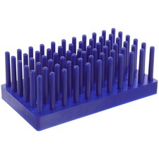 Reusable Plastic Test Tube Drying Rack Blue Durable Peg Storage Stand