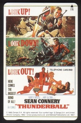 50u Thunderball Film Promo Karte James Bond 007. Mint (keine Löcher) Handy Karte