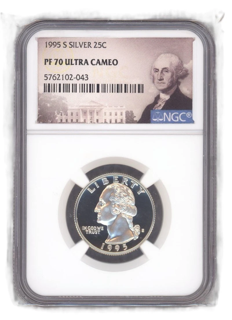 1995-S ワシントン クォーター 銀貨 PCGS PR70 DCAM 楽天市場】1995-S シルバー ワシントン クォーター PCGS PR-70 DCAM