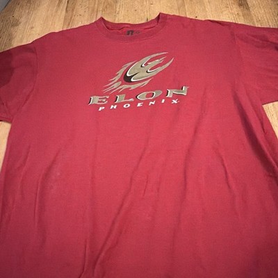 Elon Phoenix University Adult T-Shirt One Color Logo Red XL EUC