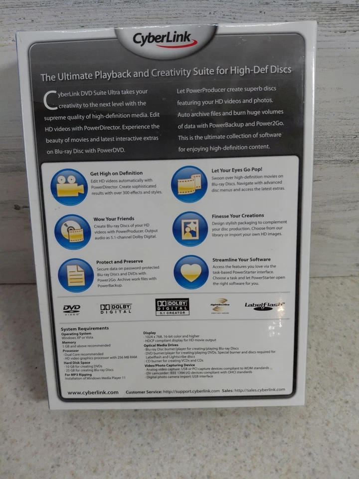 Cyberlink Ultra Dvd Suite V6 Windows Vista New Sealed - Image 2 of 4