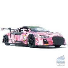 1:32 Audi R8 LMS GT3 AAPE #83 Modelo Coche Diecast Vehículo Colección Niño Regalo Rosa