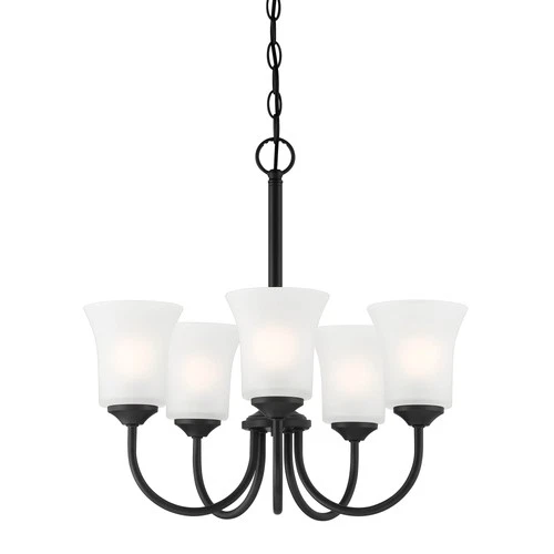 Designers Fountain D278M-5CH Bronson 5 Light 20"W Chandelier - Black - Picture 1 of 6