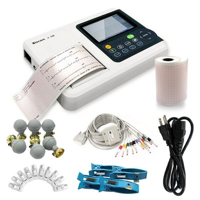 Biocare 12 lead ECG Machine Portable with Au-to Analysis Diagnosis ECG, Printer