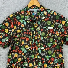 Magellan Outdoors Shirt Fishing Mens Medium Multicolor Allover Print Relaxed NEW