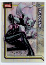 2026 Topps Chrome Marvel Comics Storm's Lightning Refractor Iron Cat #127 1q03