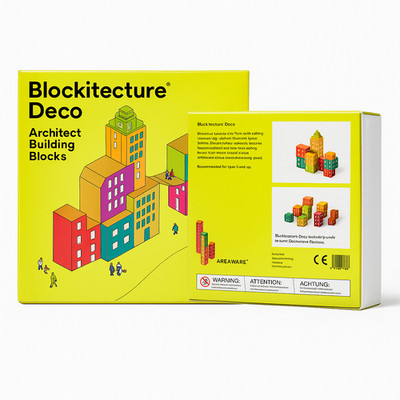 NEW Areaware Blockitecture Deco   Architectural Wooden Building Blocks   Modern