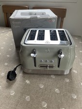 Swan ST19029GRY Retro 4 Slice Toaster Grey 1860W Defrost Reheat