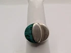 Vintage Sterling Silver 925 Malachite Modernist Ring Size 6.75