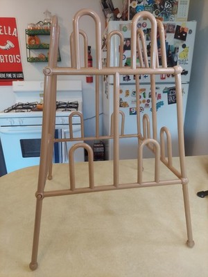 Yaffa Basic Line Mod Shoe Storage Rack Vintage 1980s Retro Tan Color