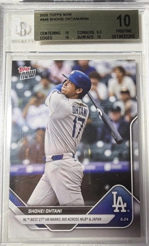 2025 Topps Now - Shohei Ohtani #346 /6094 Beckett Pristine 10