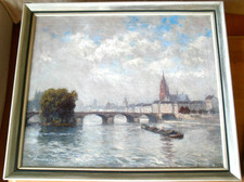 Schwarz Rudo pittore Rudo Schwarz 1906-1983 veduta della città Francoforte a/M.
