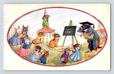 Tiere: Kinder. Anthropomorphe Kaninchen. Dachs. Molly Brett. Erschienen 1963.