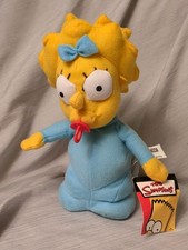 NWT Simpsons Beanbag Plush Maggie Applause 9" Doll 2005 Matt Groening Pacifier