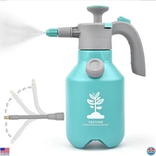 1/2 Gallon Handheld Garden Pump Sprayer - 68 Oz, Safety Valve, Adjustable Nozzle