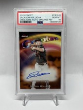 2025 Topps Finest Jackson Holliday Creators Orange Refractor Auto /25 PSA 10