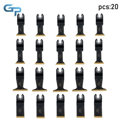 20 PCS Titanium Oscillating Blades Set for Wood Metal Plastic Cutting Tasks