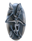 Vtg 1960s 70s Wild Racer Skiing Ski Racing Silver Tone Pin RARE Skier — photo 1