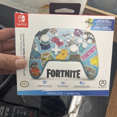 Fortnite Nintendo Switch Rechargeable Wireless Controller Sticker Mania PowerA