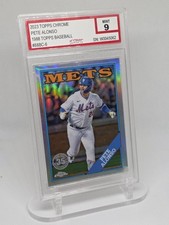 2023 Topps Chrome Pete Alonso 1988 Topps Baseball Refractor Iconic Mint 9 Mets