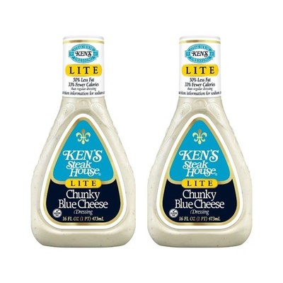Lite Chunky Blue Cheese Dressing (16 Fl Oz, Pack of 2)