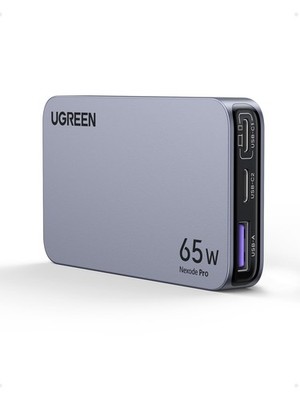 UGREEN Nexode Pro 65W GaN USB C Slim Wall Charger, 3-Port Compact Fast Black 