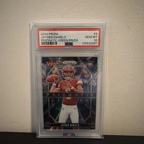 2024 Panini Prizm - Prizmatic Jayden Daniels #3 Green Wave Prizm (RC) PSA 10
