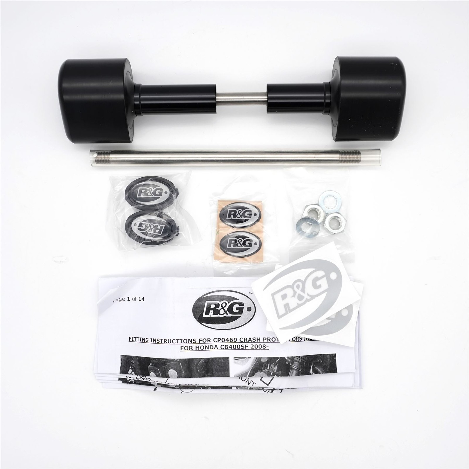 Crash Protectors - Aero Style for Honda CB400SF '08- Colour: White