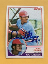 David Green, SIGNED RC, 1983 Topps #578, St. Louis Cardinals, AUTOGRAPHED