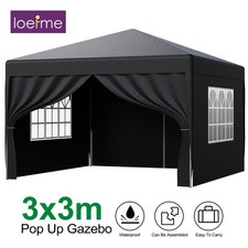 Gazebo Pop-up Heavy Duty Outdoor Marquee Waterproof Canopy Sunshade With Sides