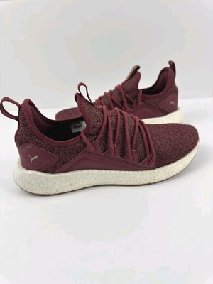 puma mens nrgy neko knit sneaker, pomegranate/black, 9 women US