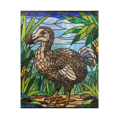 Stained Glass Look Dodo Jigsaw Puzzle 110-piece bird watcher lover extinct