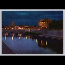 Vintage Postcard Rome Italy 1972 Unposted Historic Scenic View Rivers Monument