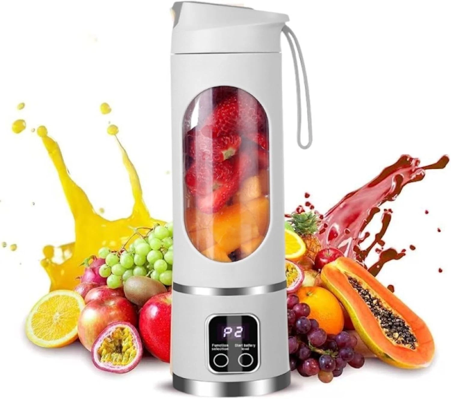 Portable Blender 15oz USB-C Rechargeable Travel Juicer 12-Blade Leakproof White
Opens in a new windo